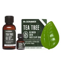 Фото Лосьйон для обличчя + Олія чайного дерева для проблемних ділянок шкіри + Мило Tea Tree Mr.SCRUBBER
