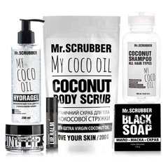 Фото Набір для комплексного догляду за тілом, обличчям і волоссям Coconut Full Care Mr.SCRUBBER