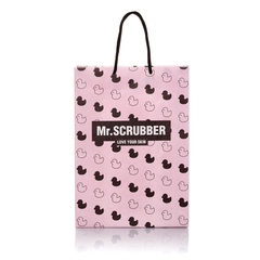 Фото Подарунковий пакет рожевий великий Mr.SCRUBBER