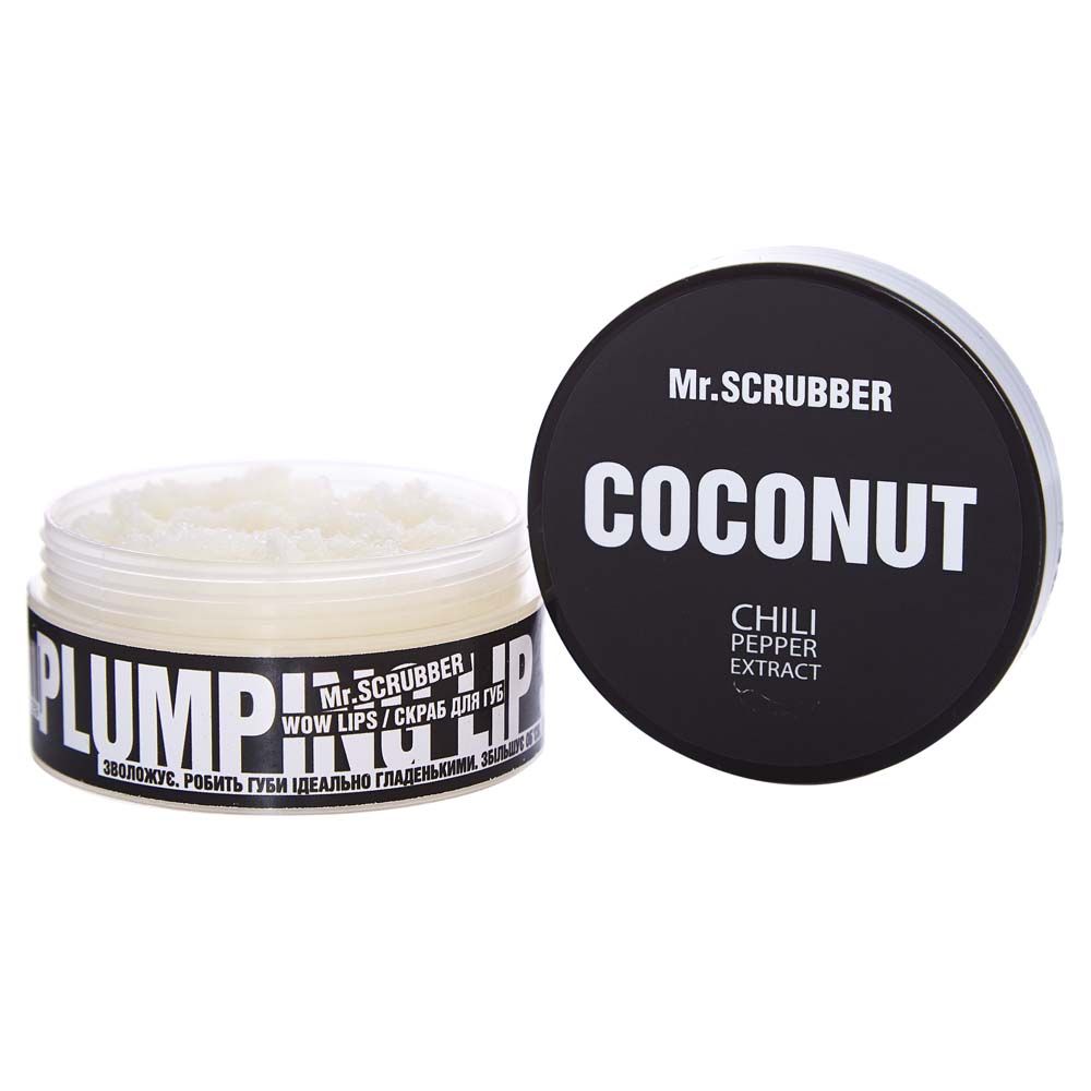 Скраб для губ Wow Lips Coconut Mr.SCRUBBER купить в Украине | Натуральная  косметика Mr.scrubber